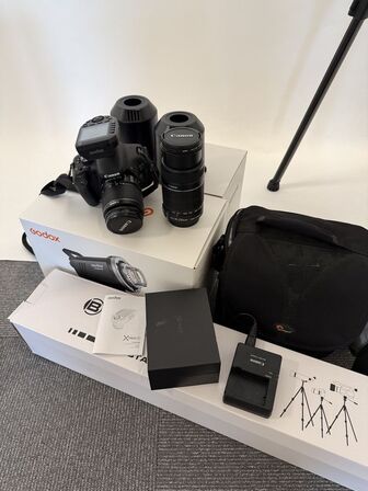 Komplet fotostudio alt følger med
