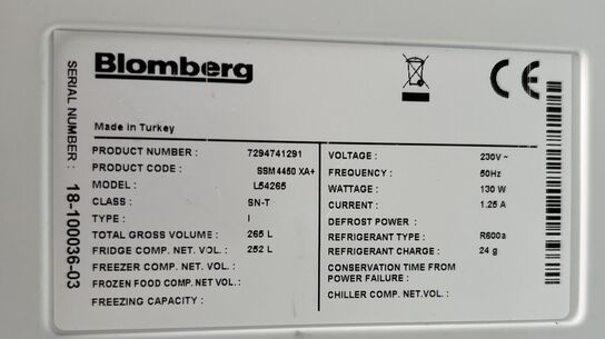 Blomberg - Køleskab