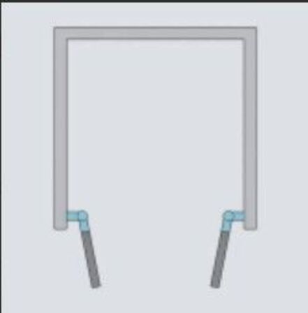 DLA30 Lucca 30 dobbelt svingdøre, 8mm Brun glas, Krom hængsler