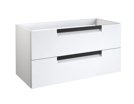 UE18 Enna underskab, 990x445mm, mat hvid, ny, mat sort håndtag