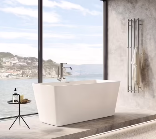 Fritstående badekar 1500x750mm Mat hvid