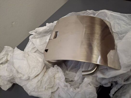Toiletrulleholder i børstet nikkel, ny
