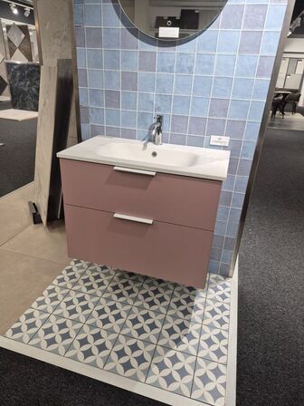 Scandinova Lyserød Altus Vaskeskab 80cm