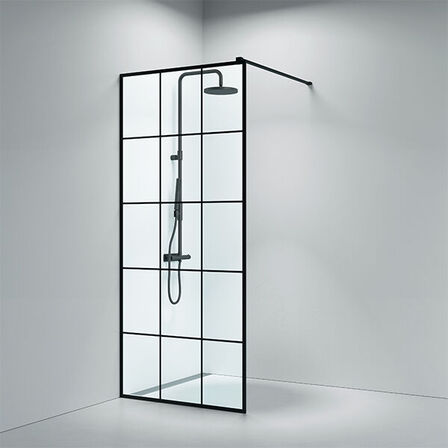 DWS205NX Walk-In 205 fastvæg, New York Glas skræddersyet.