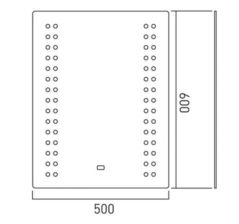 MIR-3030 Helt Ny Lysspejl med sensor og 2 række