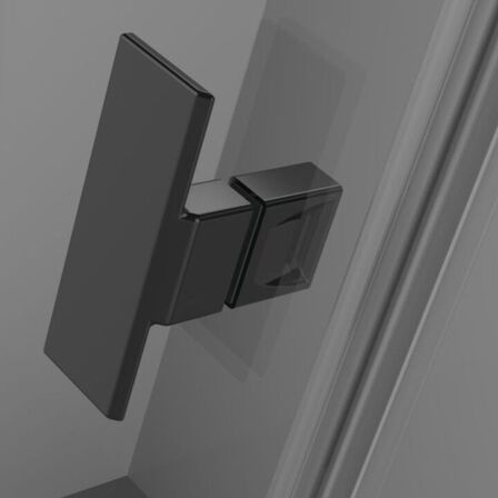 Noma 45 svingdør venstre med sidepanel 1200mm 6mm glass med mat sort profiler