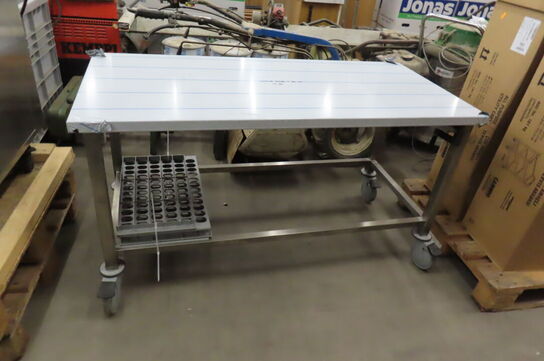 Manuelt hæve/sænke-rullebord i rustfrit stål