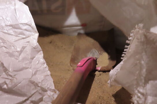 Palle med vasket sand