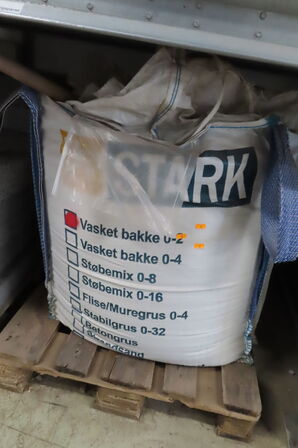 Palle med vasket sand