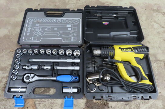 Varmepistol inkl. Komplet topnøglesæt