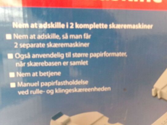 Skæremaskine t/papir og pap