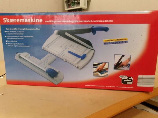 Skæremaskine t/papir og pap