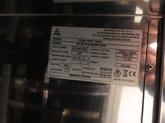 Kølebord GP PRODUCTION Pizza Prep Table