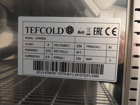 Fryseskab TEFCOLD UF600SS