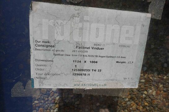 Rationel trævindue Tophæng/topstyret 131x119 cm (MOMSFRI) 