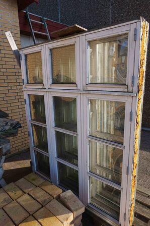 6 stk ass. Dannebrogsvinduer (MOMSFRI) 