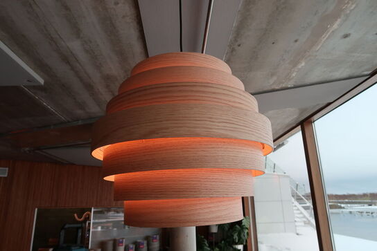 5 stk. loftlamper i træ