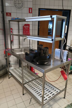 Rustfri Vaskebord med opsats