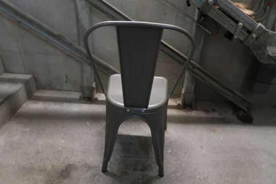 16 stk. Bistrostol i metallisk stål 