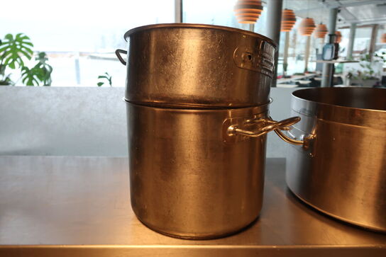 4 stk. gryder rustfri stål