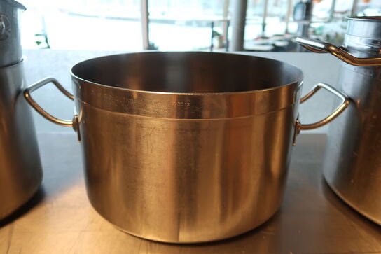 4 stk. gryder rustfri stål