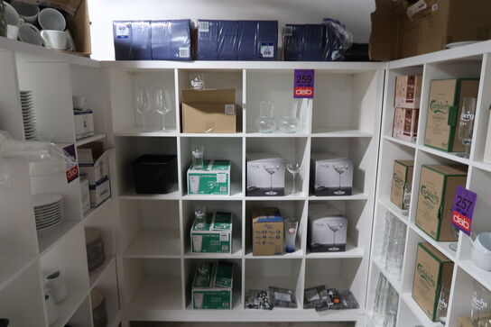 Parti servietter, glas mm. 