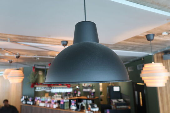 3 stk. loftlamper i sort metal