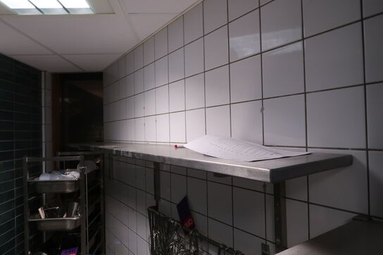 2 stk. Rustfri stålhylde