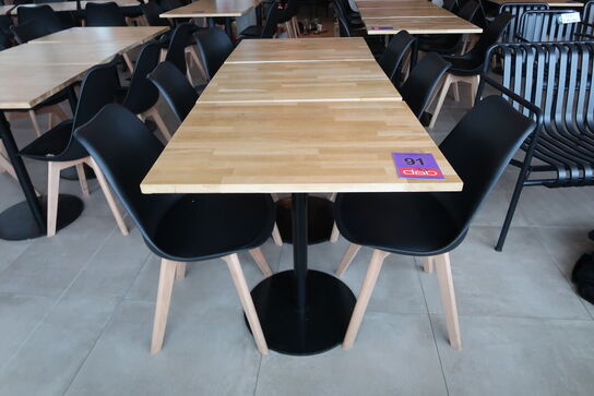 3 stk. Cafeborde med 6 stk. stole