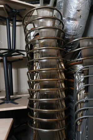 31 stk. Bistrostol i metallisk stål 