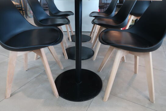 3 stk. Cafeborde med 6 stk. stole