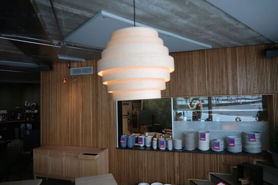 5 stk. loftlamper i træ