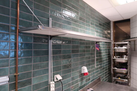 2 stk. Rustfri stålhylde