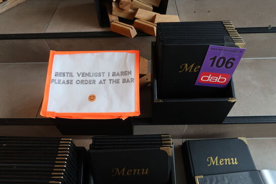 Stort parti Menukort