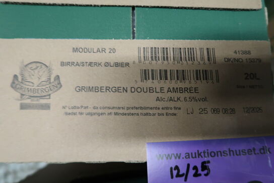 2 stk. fustager Grimbergen 20L (gået på dato)