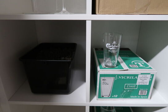 Parti servietter, glas mm. 