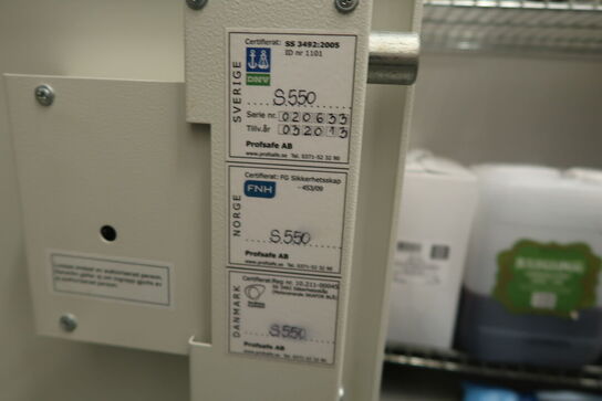 Pengeskab, Prosafe med nøgle