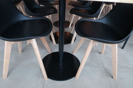 3 stk. Cafeborde med 6 stk. stole