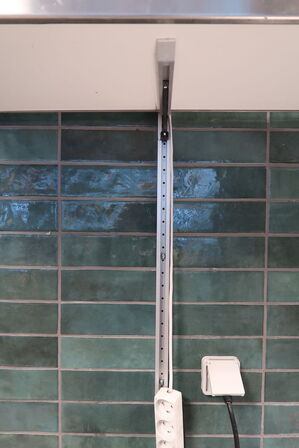 2 stk. Rustfri stålhylde