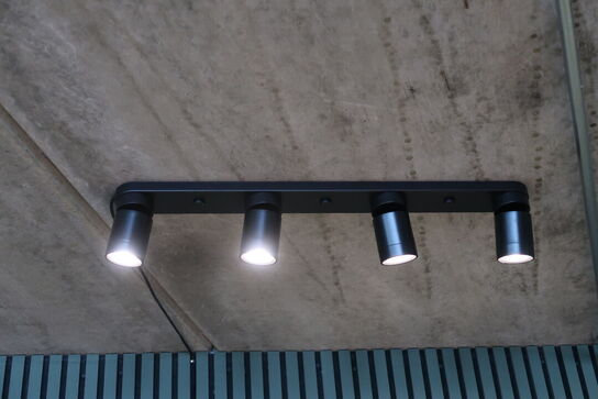 5 stk. skinnespots med 4 lamper