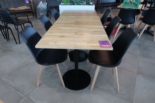 3 stk. Cafeborde med 6 stk. stole