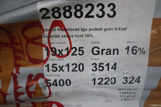 162 stk Hvid lak profilbrædder TGU