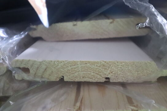 246 stk Hvid lak profilbrædder blokhus