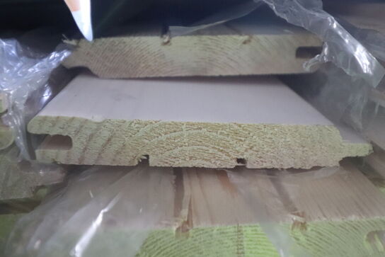 270 stk Hvid lak profilbrædder blokhus