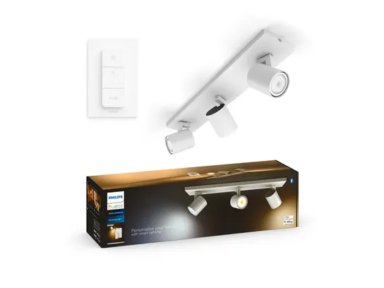 Philips hue runner trippelt spot - hvid - med dimmer switch(brugt)