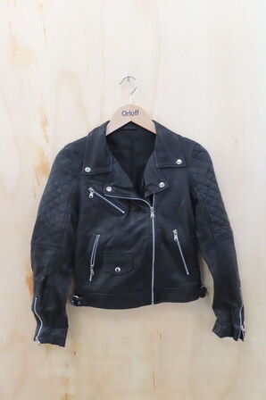 Læderjakke SKINTÖI str. 36 sort