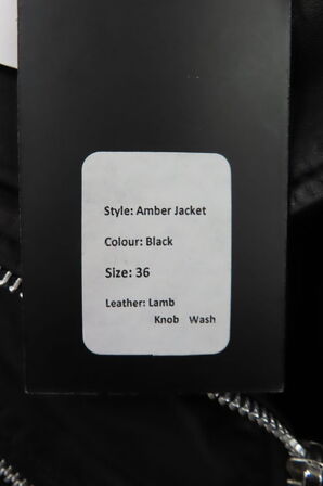 Læderjakke SKINTÖI str. 36 sort