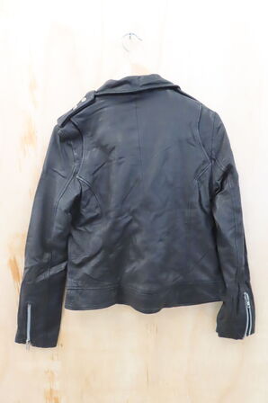 Læderjakke SKINTÖI str. 38 sort