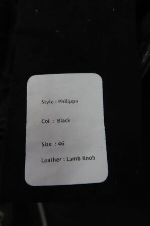 Læderjakke SKINTÖI str. 46 sort