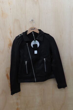 Læderjakke SKINTÖI str. 34 sort